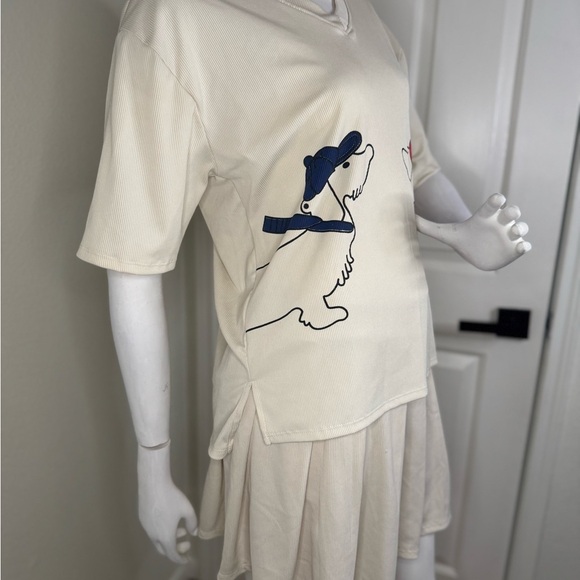 Mango Cream Graphic Tee and Skirt Set - Picture 7 of 11